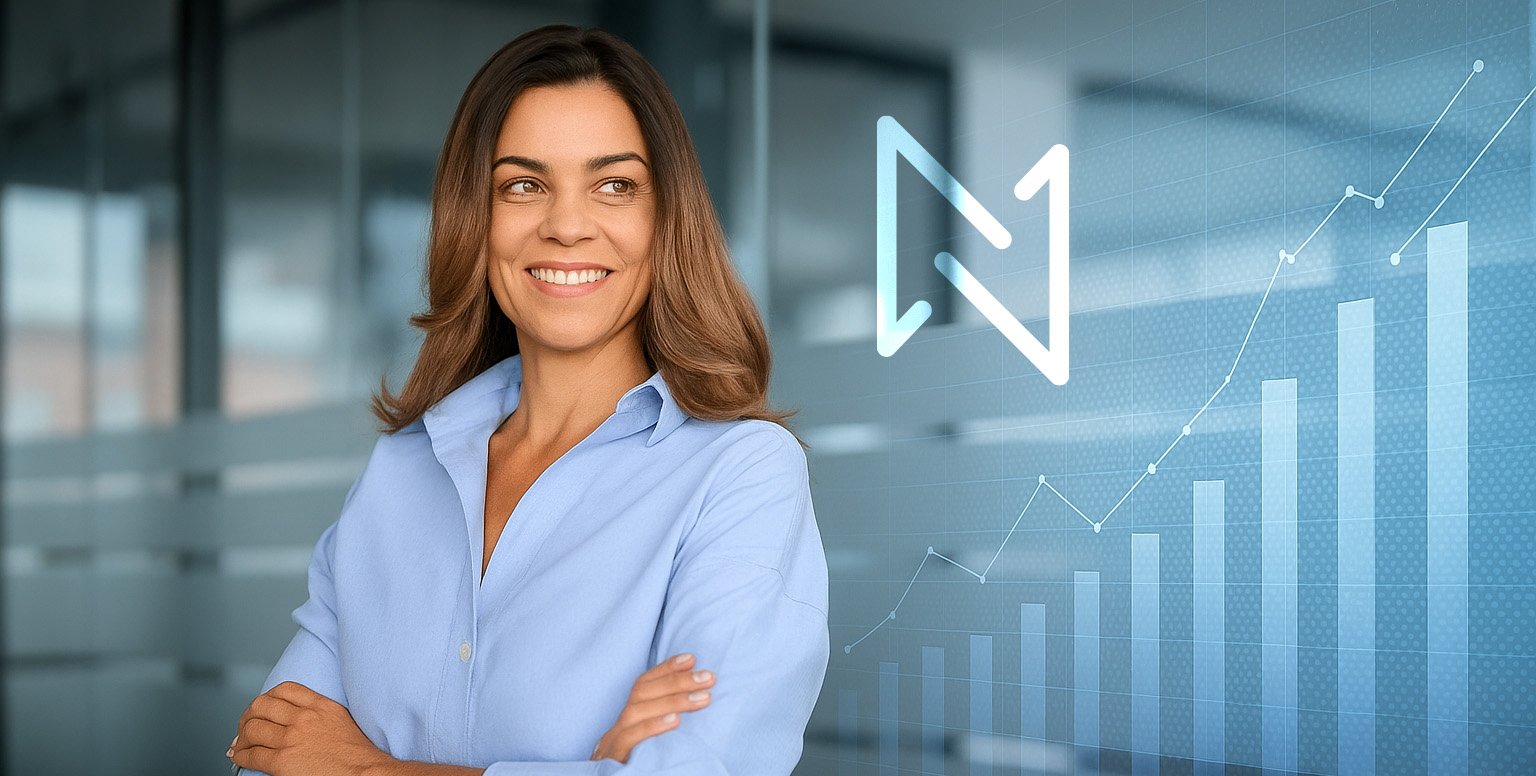 Empresaria vislumbrando o futuro