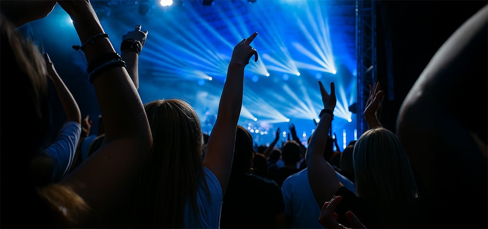 Evento ao vivo com dados