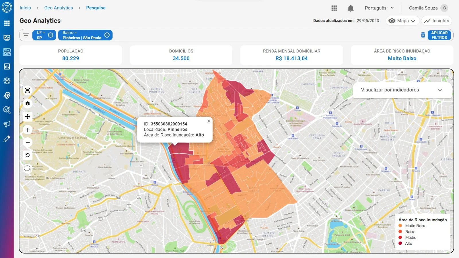 Risco de Inundação Enchente