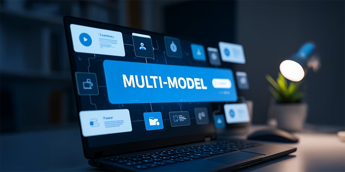 Notebook rodando aplicação AI multi-model